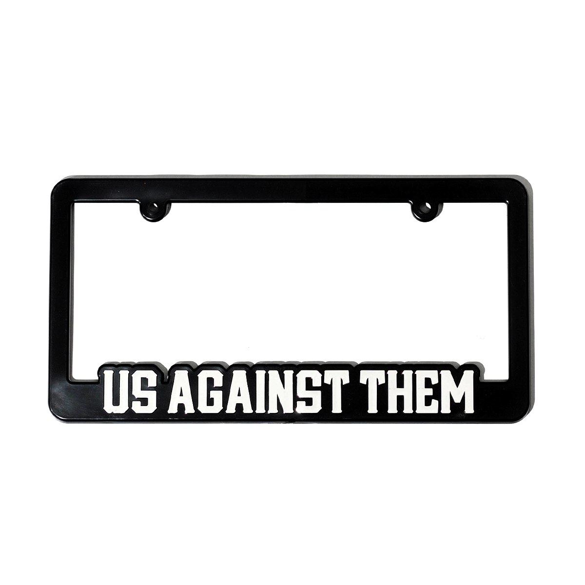 Us Against Them | License Plate Frame [Chrome]